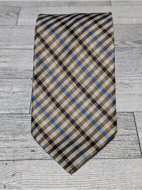 Calabrum London Plaid Silk Tie Men's Neckwear Accessory Necktie 58" X 3"